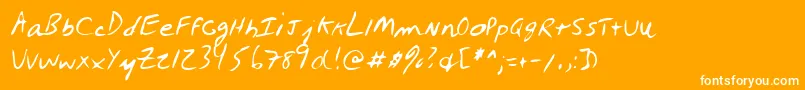 Lehn027 Font – White Fonts on Orange Background