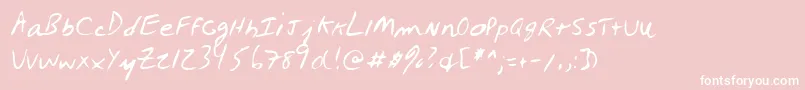 Lehn027 Font – White Fonts on Pink Background