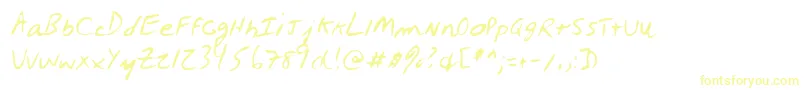 Lehn027 Font – Yellow Fonts on White Background