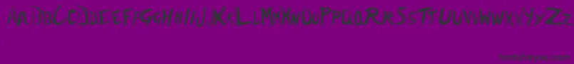 Shoryuken-fontti – mustat fontit violetilla taustalla