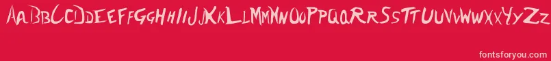 Shoryuken Font – Pink Fonts on Red Background