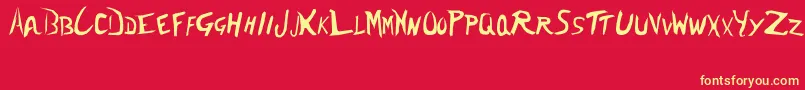 Shoryuken Font – Yellow Fonts on Red Background