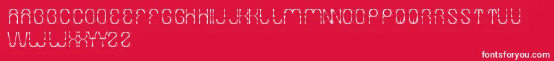 Firework Font – White Fonts on Red Background