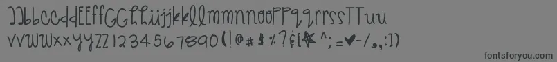 フォントGivemebackthenights – 黒い文字の灰色の背景