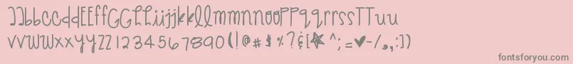 Givemebackthenights Font – Gray Fonts on Pink Background