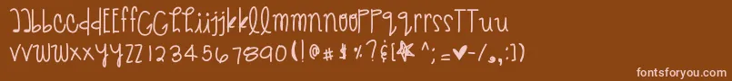 Givemebackthenights Font – Pink Fonts on Brown Background