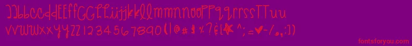 Givemebackthenights Font – Red Fonts on Purple Background