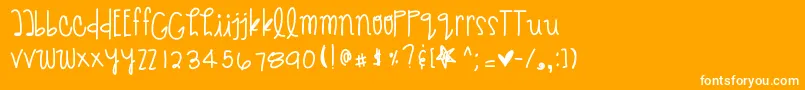 Givemebackthenights Font – White Fonts on Orange Background
