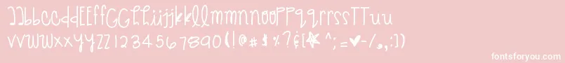 フォントGivemebackthenights – ピンクの背景に白い文字