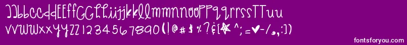Givemebackthenights Font – White Fonts on Purple Background