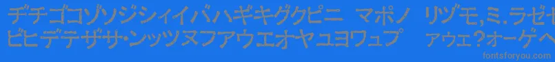 ExKata1-Schriftart – Graue Schriften auf blauem Hintergrund