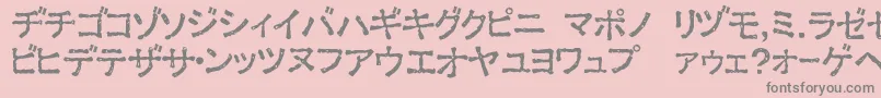 ExKata1-Schriftart – Graue Schriften auf rosa Hintergrund