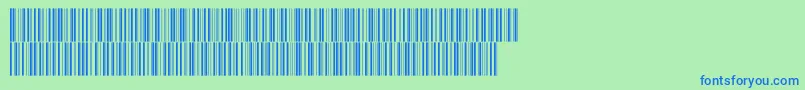 Intp36dmtt-Schriftart – Blaue Schriften auf grünem Hintergrund