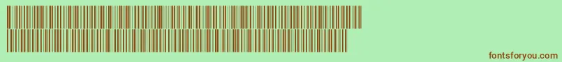 フォントIntp36dmtt – 緑の背景に茶色のフォント