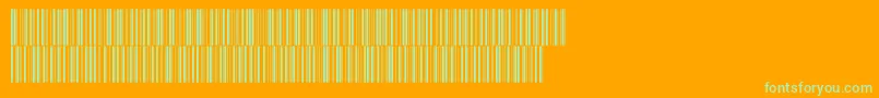 Intp36dmtt Font – Green Fonts on Orange Background