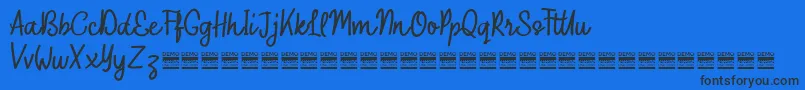 OuterlordDemo Font – Black Fonts on Blue Background