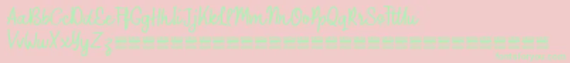 OuterlordDemo Font – Green Fonts on Pink Background