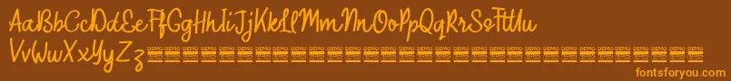 OuterlordDemo Font – Orange Fonts on Brown Background