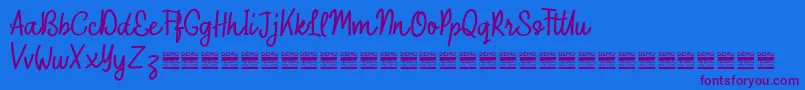 OuterlordDemo Font – Purple Fonts on Blue Background