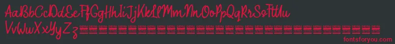 OuterlordDemo-Schriftart – Rote Schriften auf schwarzem Hintergrund