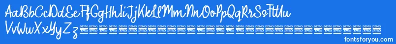 OuterlordDemo Font – White Fonts on Blue Background