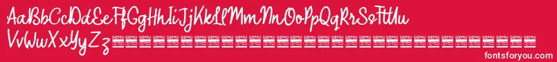 OuterlordDemo Font – White Fonts on Red Background