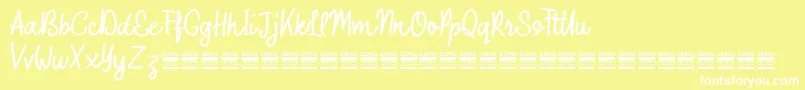 OuterlordDemo Font – White Fonts on Yellow Background