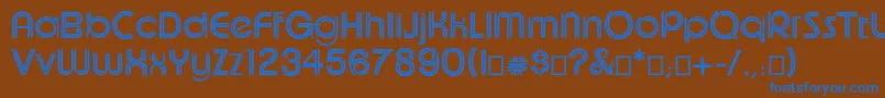 Uptightc Font – Blue Fonts on Brown Background