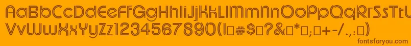 Uptightc Font – Brown Fonts on Orange Background