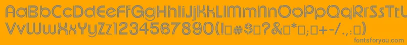 Uptightc Font – Gray Fonts on Orange Background
