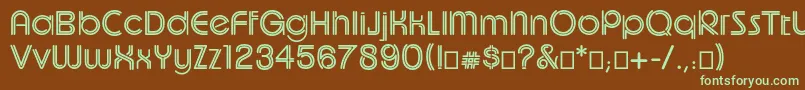 Uptightc Font – Green Fonts on Brown Background