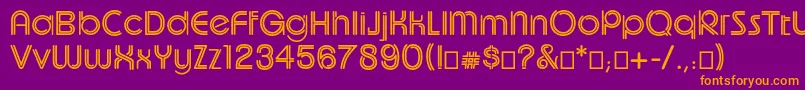 Uptightc Font – Orange Fonts on Purple Background