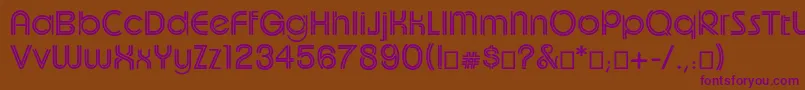 Uptightc Font – Purple Fonts on Brown Background