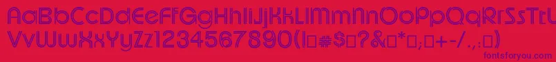 Uptightc Font – Purple Fonts on Red Background
