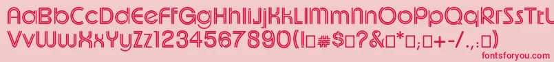 Uptightc Font – Red Fonts on Pink Background