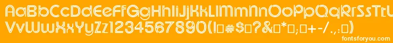 Uptightc Font – White Fonts on Orange Background