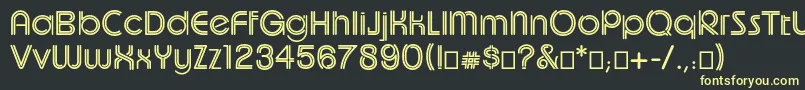 Uptightc Font – Yellow Fonts on Black Background