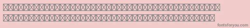 Fonte Audiopiltstd – fontes cinzas em um fundo rosa