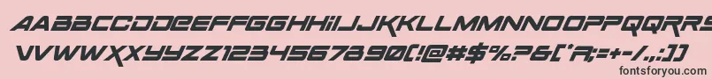 Spacerangersuperital Font – Black Fonts on Pink Background