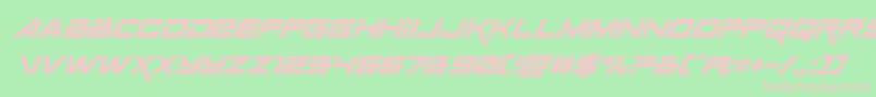 Spacerangersuperital Font – Pink Fonts on Green Background