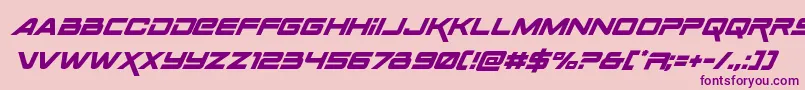 Spacerangersuperital Font – Purple Fonts on Pink Background