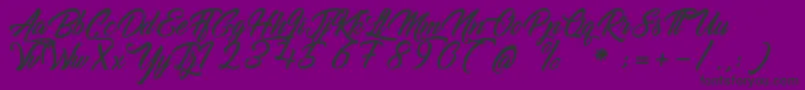 GoldfingerKingdom Font – Black Fonts on Purple Background