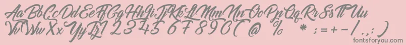 GoldfingerKingdom Font – Gray Fonts on Pink Background