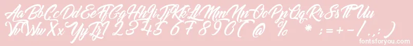 Saiba mais sobre a fonte GoldfingerKingdom Fonte GoldfingerKingdom – fontes brancas em um fundo rosa