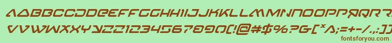 4114blasterv2superital Font – Brown Fonts on Green Background