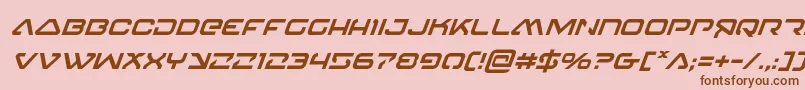 4114blasterv2superital Font – Brown Fonts on Pink Background