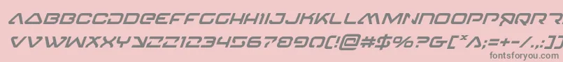 4114blasterv2superital Font – Gray Fonts on Pink Background