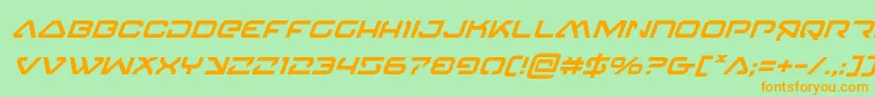 4114blasterv2superital Font – Orange Fonts on Green Background