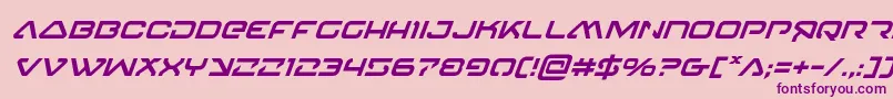 4114blasterv2superital Font – Purple Fonts on Pink Background