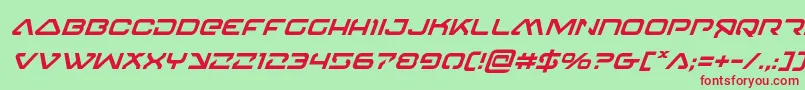 4114blasterv2superital Font – Red Fonts on Green Background